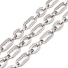 201 Stainless Steel Oval Link Chains CHS-F024-02A-P-1