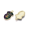 Carnival/Mardi Gras Theme Alloy Enamel & Glitter Powder Pendants ENAM-T020-53F-RS-2