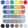2 Boxes 2 Colors Pointed Back Resin Rhinestone Cabochons MRMJ-OC0003-04-1