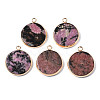 Natural Rhodonite Pendants G-Q998-010F-1