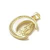 Brass Micro Pave Clear Cubic Zirconia Pendants KK-I708-03E-G-2
