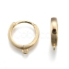 Brass Huggie Hoop Earring Findings KK-S350-069G-2
