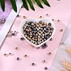 400Pcs UV Plating ABS Plastic Round Beads and 8Pcs Brass Micro Pave Cubic Zirconia European Beads CCB-SZ0001-11-4