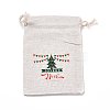 Christmas Cotton Cloth Storage Pouches ABAG-M004-02F-1