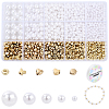DIY ABS Plastic Imitation Pearl & CCB Beads Stretch Bracelets Making Kits DIY-YW0011-54-1