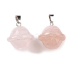 Natural Rose Quartz Pendants G-B041-01P-07-3