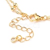 Double Layer Anklets AJEW-AN00309-05-3