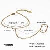304 Stainless Steel Cable Chain Finger Ring Bracelets for Women XO2335-4-2