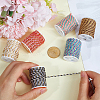 6 Rolls 6 Colors 4-Ply Polycotton Cord with Metallic Thread OCOR-SC0001-09-3
