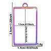 Stainless Steel Open Back Bezel Pendants PW-WGB5BE7-37-1