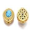4-Hole Synthetic Turquoise Beads KK-S310-39A-2