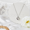 1Pc Stainless Steel Heart Pendant Urn Ashes Necklaces NJEW-CN0001-17P-3