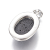 Natural Lava Rock Pendants G-L512-D12-3