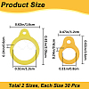 60Pcs 2 Style Silicone Pendant SIL-GF0001-42A-2