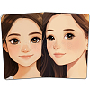 Plastic Makeup Painting Practice Board MRMJ-WH0101-004-1