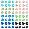 120Pcs 8 Colors Assembled Synthetic Stone and Trochus Shell Beads G-TA0002-31B-2