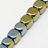 Electroplate Non-magnetic Synthetic Hematite Beads Strands G-J172-3x3mm-06-3