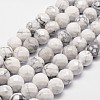 Natural Howlite Beads Strands G-G736-25-6mm-1