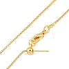 1mm Rack Plating Brass Box Chain Adjustable Slider Necklaces for Women Men X-MAK-L044-56G-1
