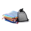20Pcs 10 Colors Rectangle Organza Drawstring Bags CON-YW0001-31A-1