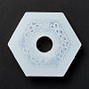 Imitation Embedded Rhinestone Hexagon Pendant Silicone Molds DIY-I090-12-4