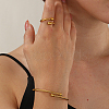 201 Stainless Steel Cuff Bangle & Open Ring KL5618-2