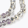 Electroplate Glass Beads Strands GLAA-K027-HP-A02-3