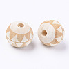 Unfinished Natural Wood European Beads WOOD-S057-006B-2