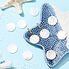 32Pcs Flat Round/Disc Natural Freshwater Shell Pendants SHEL-SC0001-98A-5