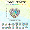 16Pcs Colorful Suncatcher Rainbow Prism Electrostatic Glass Stickers DIY-WH0409-69A-2