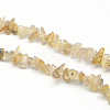 Natural Gold Rutilated Quartz Stone Bead Strands G-R192-A20-1