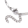 Tarnish Resistant 304 Stainless Steel Faceted Bar Link Chain Bracelet Makings AJEW-JB01184-02-3