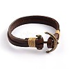 Leather Multi-Strand Bracelets BJEW-P128-35-2