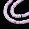 Handmade Polymer Clay Beads Strands CLAY-R089-6mm-170-4