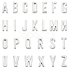 Tibetan Style Alloy Alphabet Slide Charms TIBEP-PH0004-49AS-1