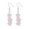 Natural Rose Quartz Chips Beaded Jewelry Set SJEW-JS01232-06-5