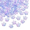 60G Baking Paint Transparent Glass Bead Caps DGLA-YW0001-63K-1