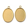 Ion Plating(IP) 304 Stainless Steel Pendant Cabochon Settings STAS-H378-06G-3