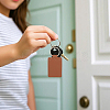 12Pcs 6 Colors Rectangle Imitation Leather Pendant Keychains KEYC-CL0001-55-6
