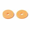 Flat Round Handmade Polymer Clay Beads CLAY-R067-12mm-15-6