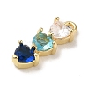 Brass Cubic Zirconia Pendants LS-KK-G499-07G-03-2