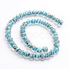 Handmade Gold Sand Lampwork Rondelle Beads Strands LAMP-I010-C-04-2