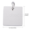 Anti-Tarnish 304 Stainless Steel Stamping Blank Tag Charms STAS-I311-28P-3