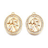 Brass Micro Pave Cubic Zirconia Pendants KK-N216-370-1