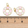 Brass Enamel Charms KK-L240-29G-01-3
