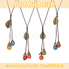 4Pcs 4 Colors Polyester Cords Lariat Necklaces Set NJEW-AN0001-63-2