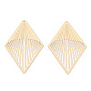 Rack Plating Brass Filigree Big Pendants KKC-T001-54KC-2
