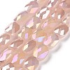 Faceted Electroplated Glass Beads Strands GLAA-G092-C-3