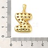 Brass Micro Pave Cubic Zirconia Pendants KK-E061-03G-26-3