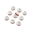 Brass Grade A Rhinestone Spacer Beads RB-A014-Z6mm-20S-5
